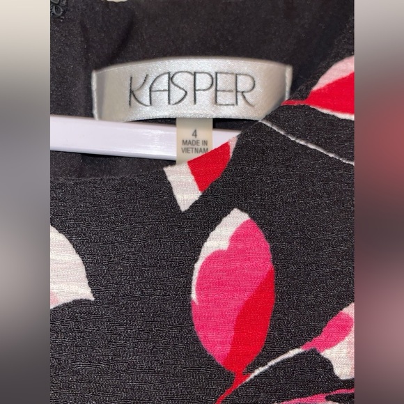 NWT Kasper dress size 4 pink blossom print - Picture 3 of 5